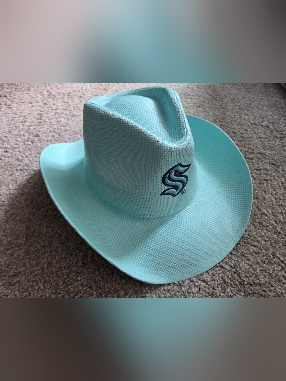 Seattle Kraken Ice Blue Cowboy Hat Country Night Special Giveaway